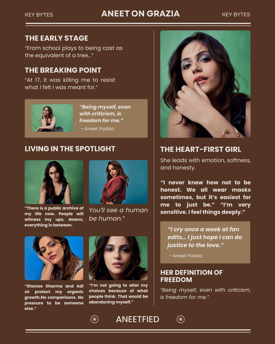 aneetfied's tweet photo. all the takeaways &amp; key bytes from aneet padda's recent @GraziaIndia interview 🔥

🔗 full interview link: https://t.co/qhkEjTWyU3

#AneetPadda #NovemberIssue #InterviewBytes https://t.co/HqqIaauzAT