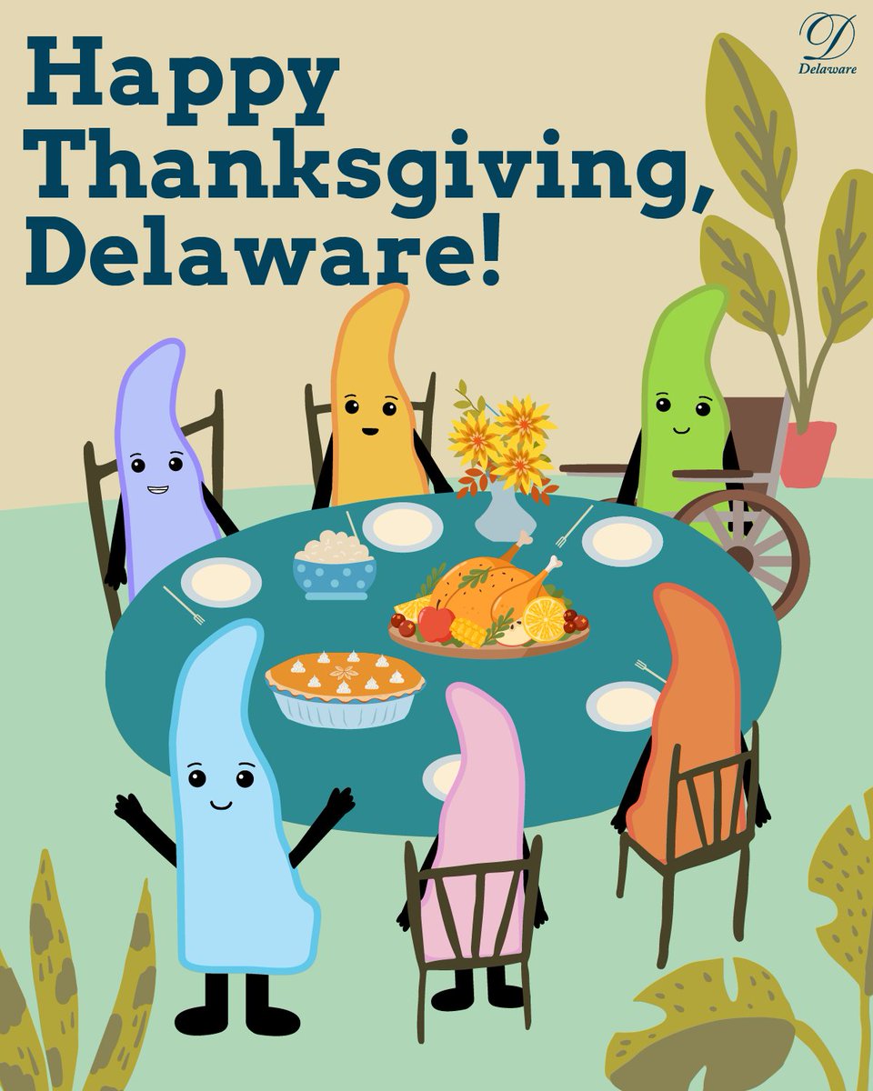 From the Delly family to yours, Happy Thanksgiving, Delaware! ⁠
All state offices are closed today, November 27th, and Friday, November 28th, in observance of the holiday. ⁠
⁠
<a href="/BrandywineZoo/">Brandywine Zoo</a>  and <a href="/DEStateParks/">Delaware State Parks</a>  will be open with free entry this Black Friday. Enjoy the fresh
