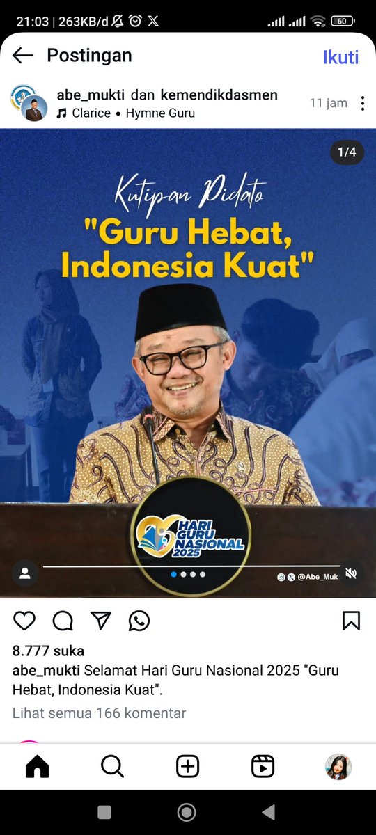 mesvaforis's tweet photo. Hari ini di HGN 2025, mari kita rayakan Bapak/Ibu guru sebagai agen pembelajaran &amp; peradaban. untuk kalian para guru, jasa kalian nggak bisa dihitung hanya dengan angka-angka. 🙏 #TerimaKasihGuruKu

https://t.co/11DIsOqd8y https://t.co/ZGIuGNRA7A