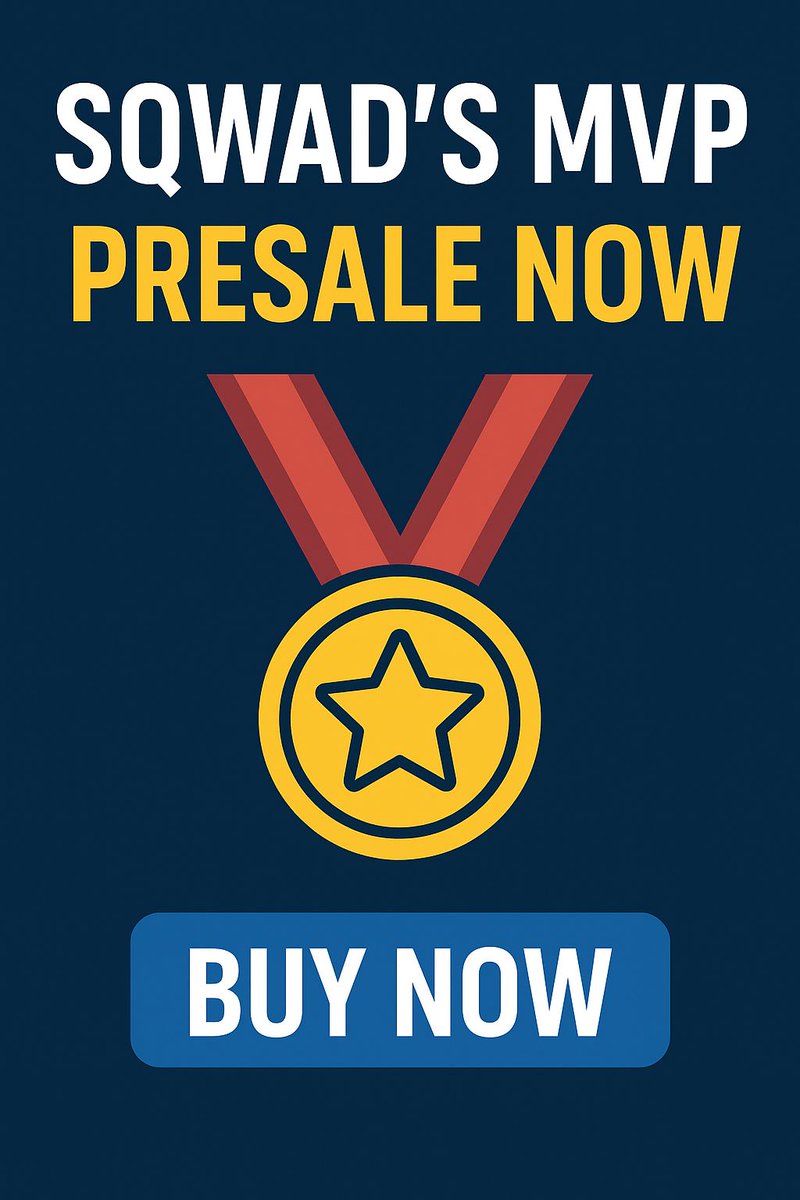 Khanebes's tweet image. @_SQWAD_  is officially rolling out the MVP and the Presale this week that is Thursday and Sunday,back-to-back.
If you’ve been watching the project cook, now’s the perfect time to tap in.
Move early. Secure your spot before the real wave hits. 🚀#SQWAD #Web3 #MVP #Presale