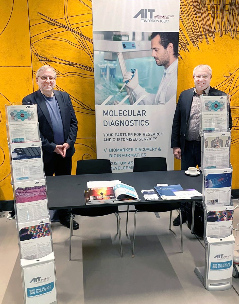 AITtomorrow2day's tweet photo. AIT #MolecularDiagnostics auf 3rd #BiotechSummitAustria und der #BIO-Europe 2025 in Wien präsent. Im Mittelpunkt: systemische #Diagnostik-Plattformen für #personalisierteMedizin und #Prävention – und gezieltes Partnering mit #Industrie und #Forschung.
https://t.co/T3JsBKD4in https://t.co/mUkHZxOUli