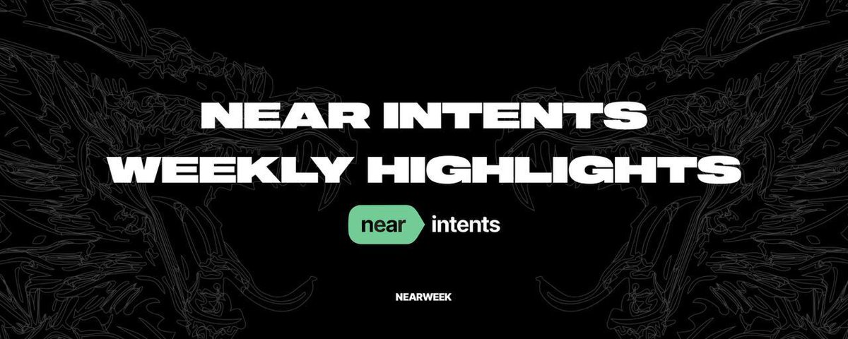 NEARWEEK's tweet image. NEAR Intents is moving faster than most can track, and we&apos;re not even talking about execution speed!

A full rundown of what shipped on @near_intents this past week.

Unstoppable liquidity is NEAR! 🧵 👇