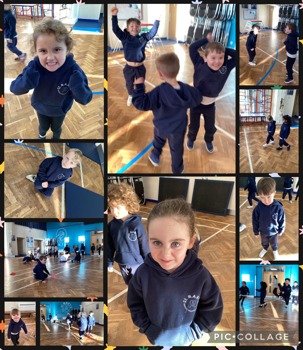 Reception had lots of fun in P.E, we used different feelings to find our way around the hall. Can you guess what feelings we had?.