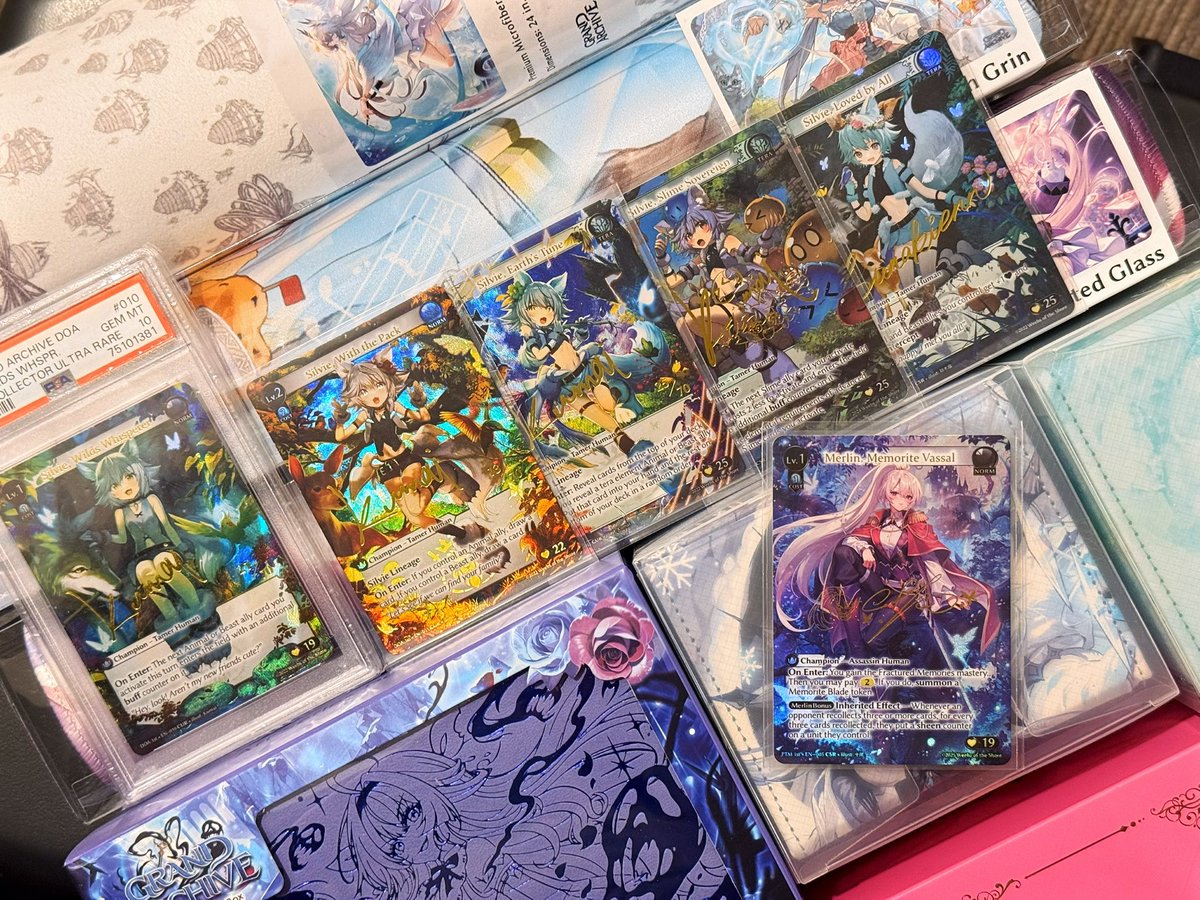 mraidenwong's tweet photo. Thank you @grandarchivetcg for the amazing #AscentAkihabara ⭐️
Had a great time in the event!
Opening the world’s first Merlin Lv.1 CSR and finally be able to complete my Silvie CUR & CSR Lineage! ❤️
#GrandArchiveTCG #GrandArchive #gatcg
#fastcuretcg https://t.co/XQuuXXIDfE