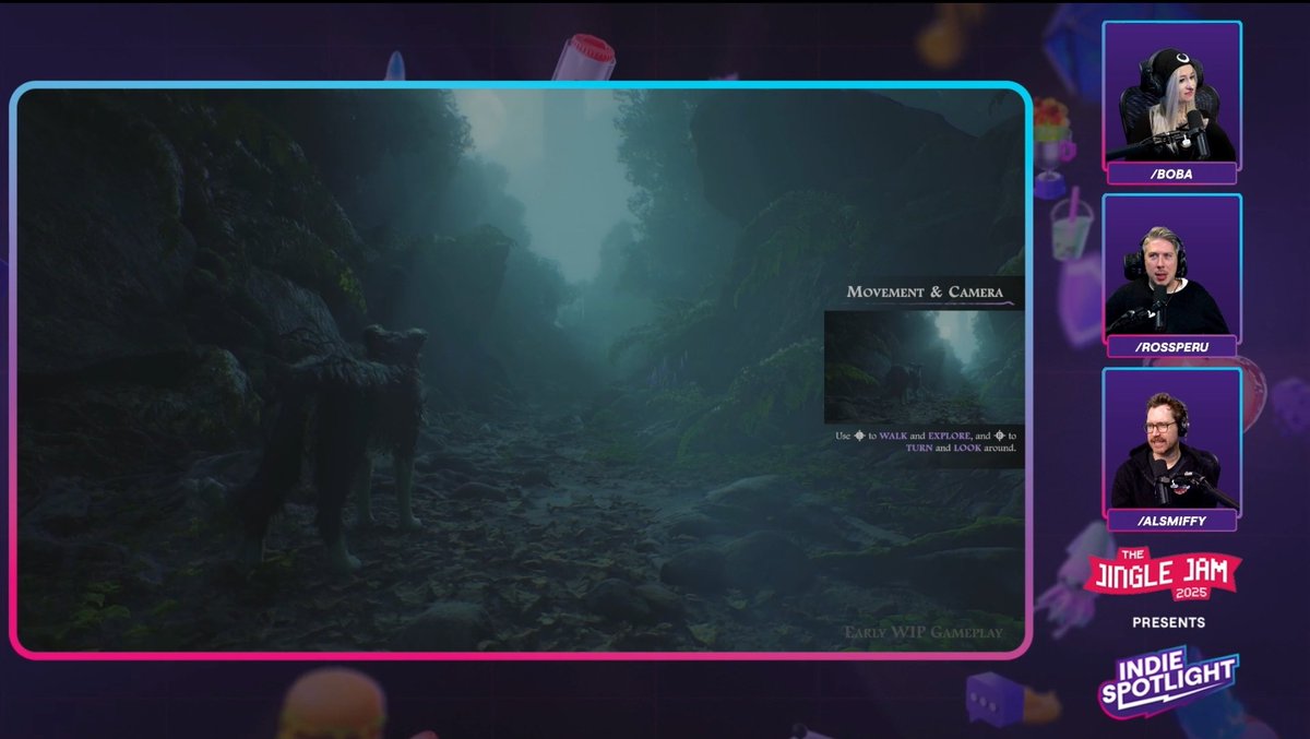 HoundedGame's tweet image. Hounded was recently featured on the @yogscast Jingle Jam showcase. Thank you so much for sharing the teaser and gameplay footage as well as Boba, Ross and Smith&apos;s awesome reactions! ❤️

You can watch the VOD at the link in comments (Hounded starts at around the 27 minute mark)