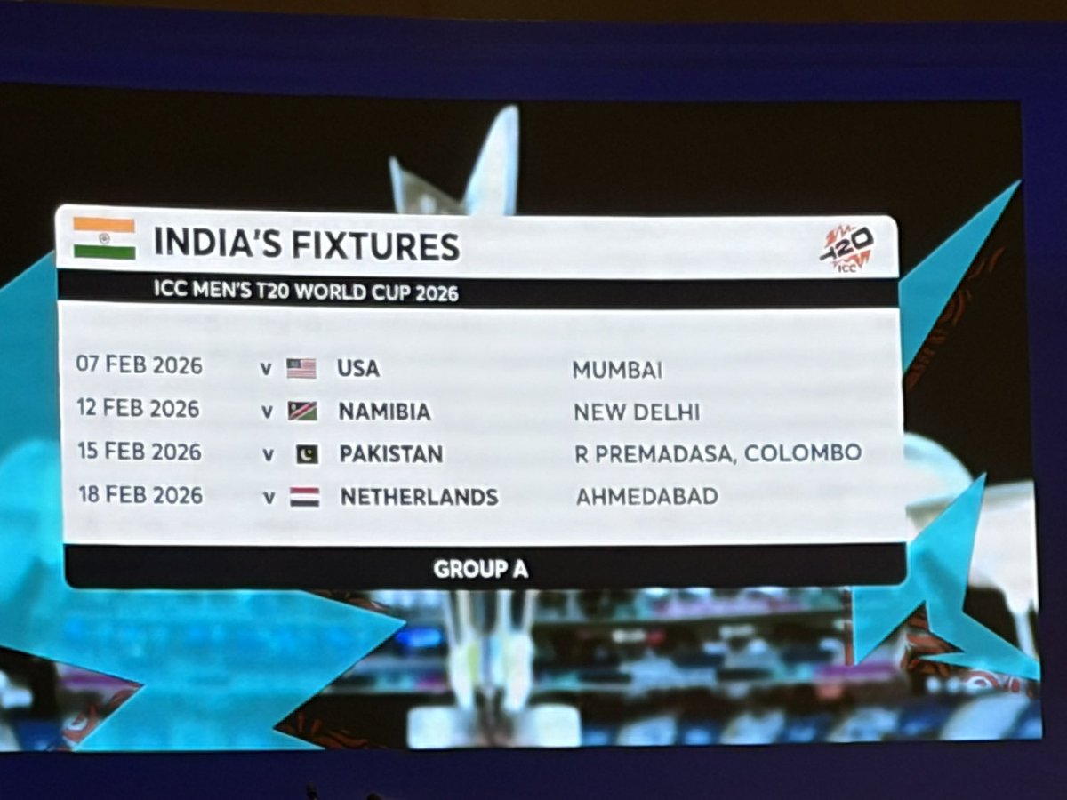 pdevendra's tweet image. India’s fixture for #ICC2025T20WC