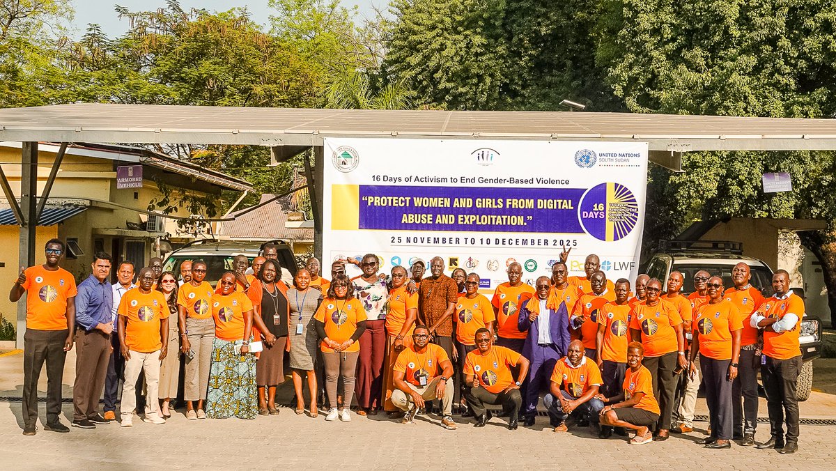 undpsouthsudan's tweet image. As #16Days begins, #UNDP 🇸🇸 reaffirms its commitment to supporting national efforts to prevent and respond to all forms of GBV—online and offline. Under the theme “End Digital Violence Against All Women and Girls,” we call for safe, inclusive digital spaces for all in…