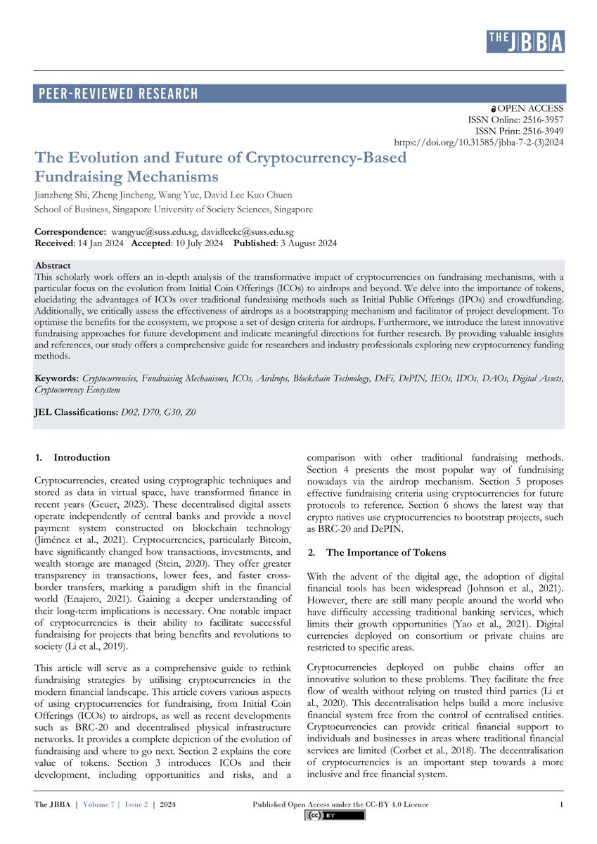 Brit_blockchain's tweet image. 📍Would you accept donations in Bitcoin via Crypto crowdfunding?

🌐 Would you fund-raise in crypto instead of fiat currency?

💵 What would you chose: IPO? ICO? Airdrops? IEO? ITO?

➡️ Research from BBA Fellow, Professor @DavidKChuenLEE.

Read more: media.licdn.com/dms/document/m…