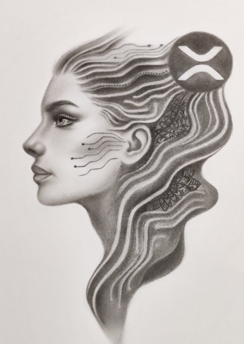 behnazartist91's tweet image. 🔴New drop  ! 🔥
My tribute to the #XRPCommunity is here.🌼
🔴&quot;The Soul of the Ledger&quot;

She is the human embodiment of the blockchain—my vision of a future where technology and soul are beautifully intertwined.

This is a physical drawing, and you can see how she came to life…