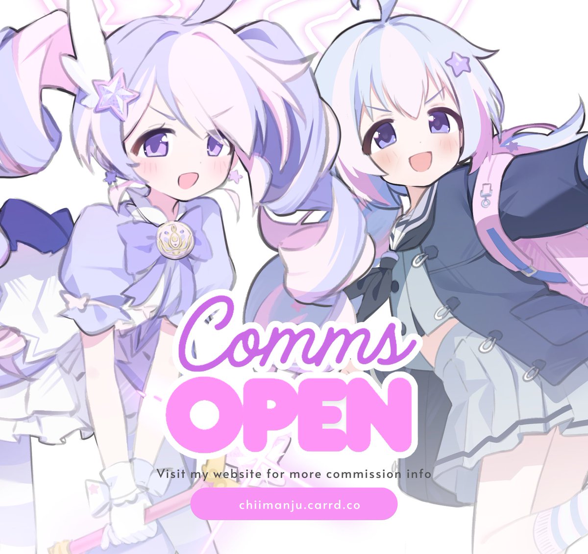 ChiimanjuV2's tweet image. Commissions are open before the year ends! I'll be accepting 3 slots for now 🥲

Shares are very much appreciated!

chiimanju.carrd.co