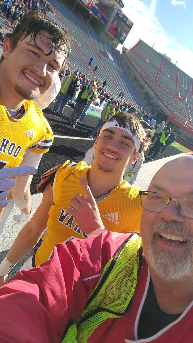 #B2B for <a href="/wahoopublic/">Wahoo Public Schools</a> as they outslug <a href="/Sidney_Raiders/">Sidney Raiders</a> 20-6 in a C-1 state title brawl. <a href="/JaseKaminski/">Jase Kaminski</a> <a href="/KipBrigham32/">Kip</a> <a href="/elishada1234/">Eli Shada</a> <a href="/Krueger_Harry26/">Harrison Krueger</a> #Since1990