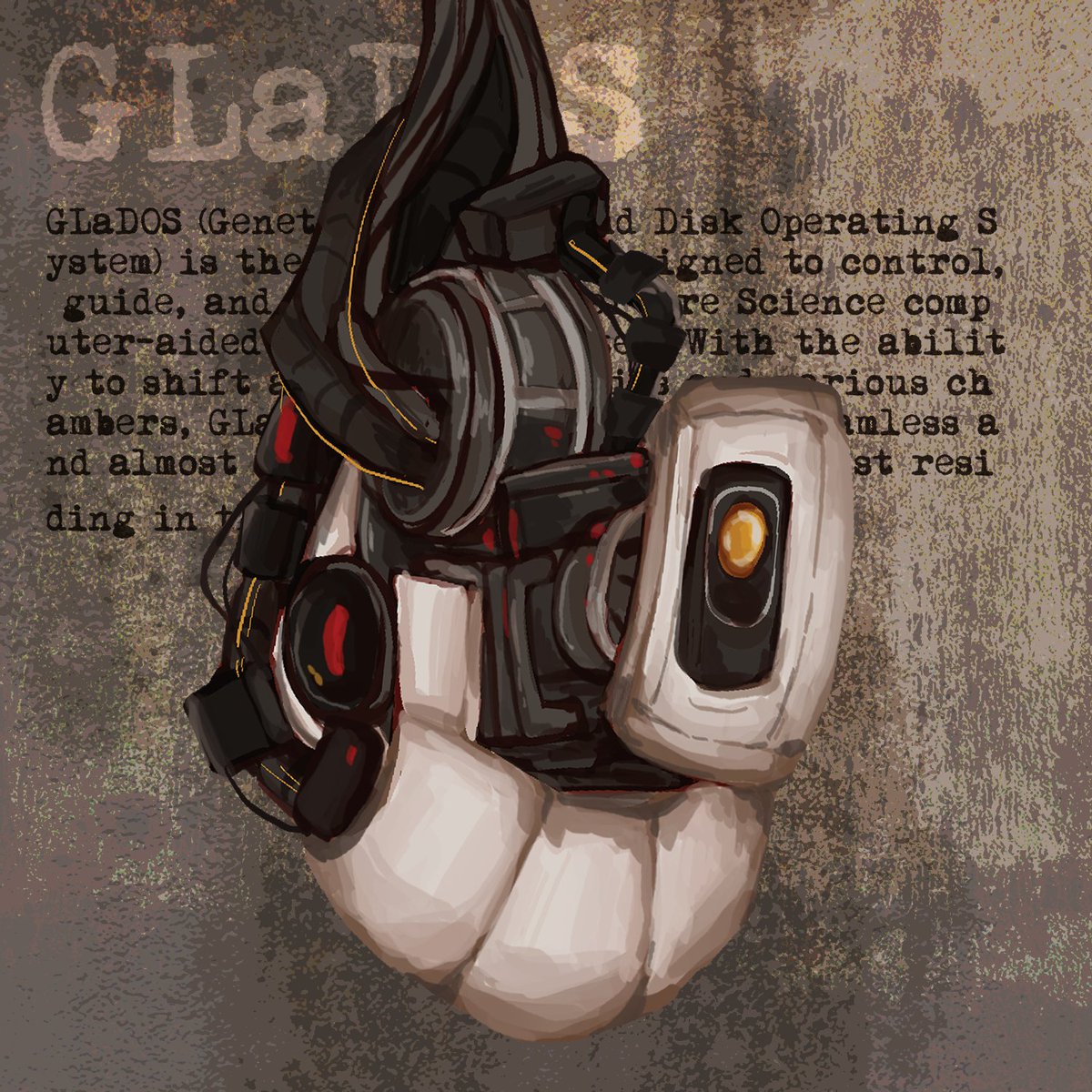 glados keychain design #portal2 #valve