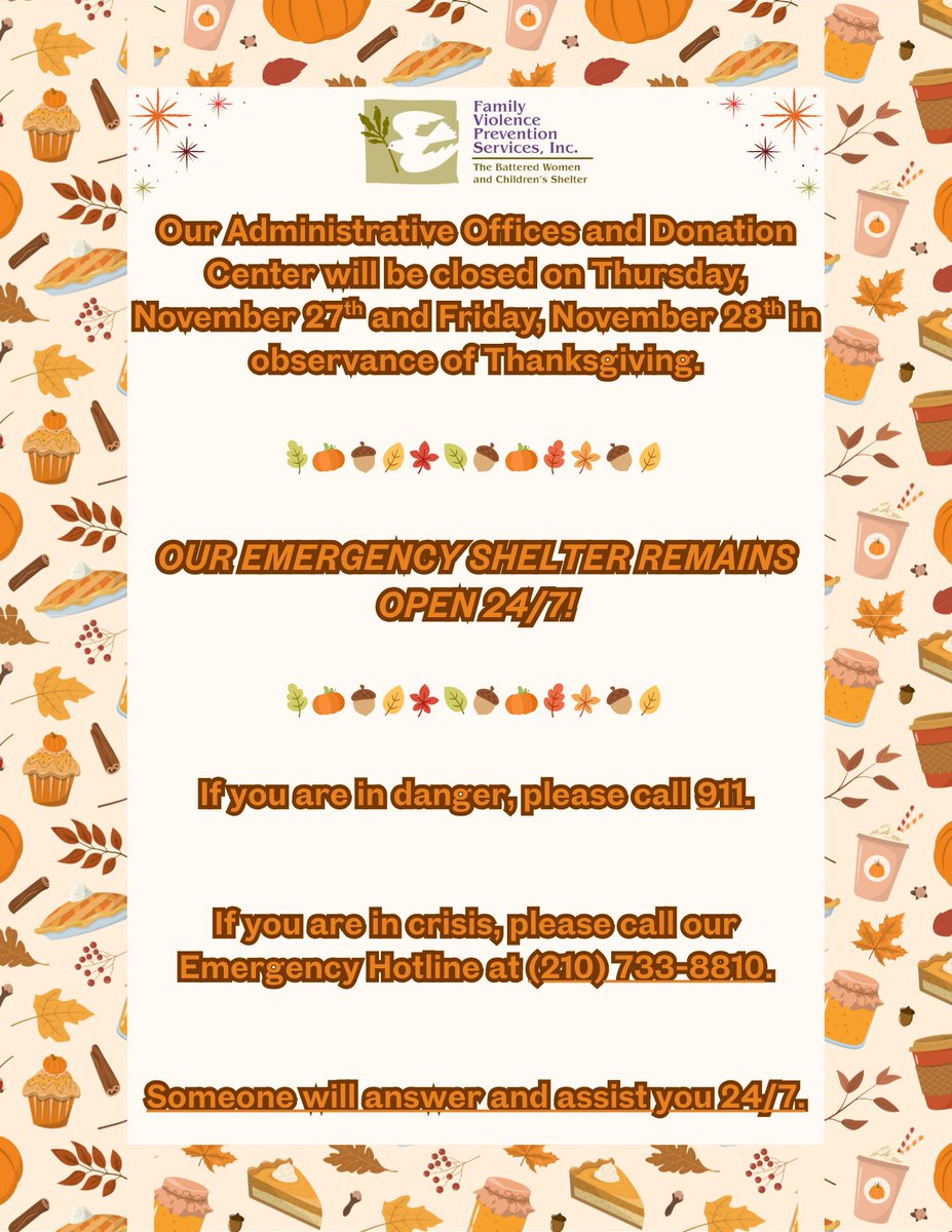 A friendly reminder that although our Administrative Offices and Donation Center are closed today, our Emergency Shelter remains OPEN 24/7!