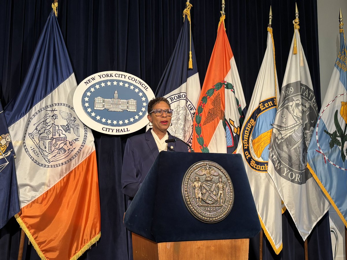 JCColtin's tweet image. The mayor “waited until the final 2 months of his term” to submit board appointments like Katz + Chokshi so they won’t be approved Speaker Adams says, but “our decision is not a judgement of these exceptional individuals… these end of term moves by Mayor Adams are in bad faith.”