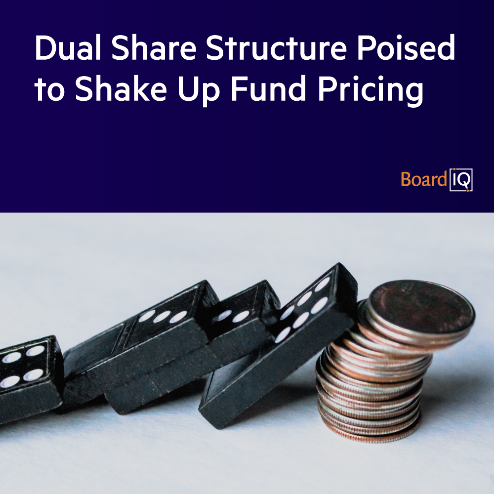 BoardIQ's tweet image. Funds with unitary fee structures may have a leg up in managing the potentially higher distribution costs of dual shares, analysts say. However, this would mean a change in fee structure for most shops.
ow.ly/kMUv50XxCeH
