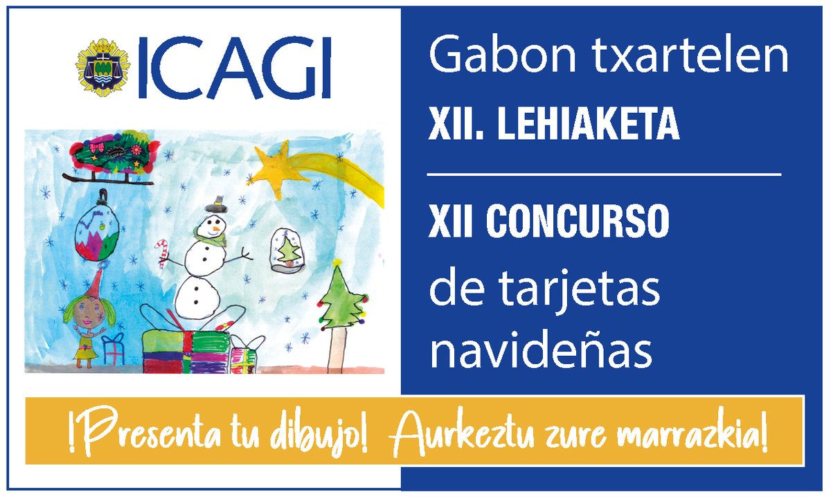 XII Concurso infantil de Tarjetas Navideñas 2025. Si eres colegiado y tienes un hijo-a, nieta-o, sobrino-a, puede participar. Detalle y diploma a todos los participantes!! Las bases aquí: icagi.net/es/actualidad/…