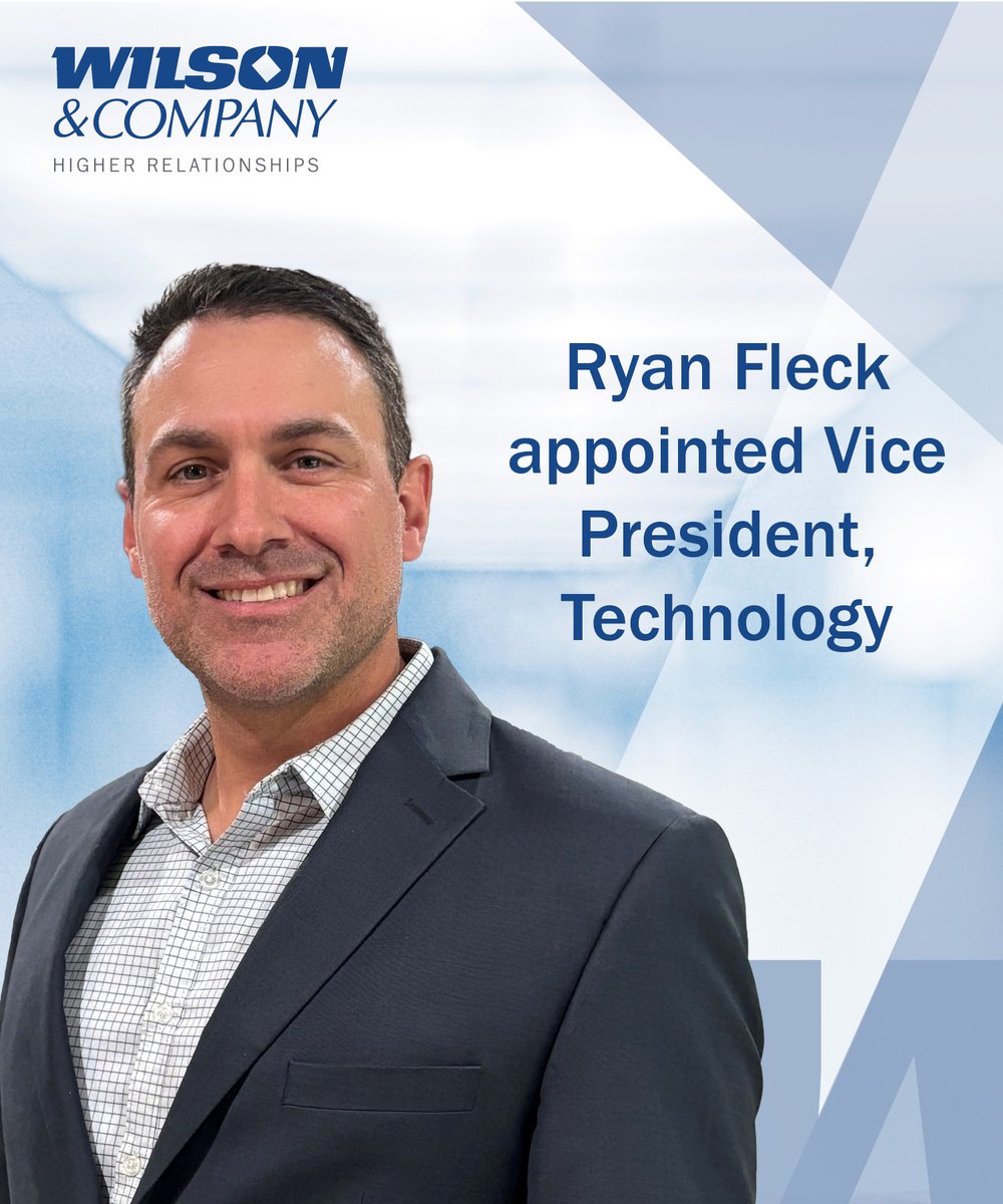 Ryan Fleck has been appointed VP of Technology! With 20+ years of AEC IT experience, he’ll lead our digital transformation, strengthen cybersecurity, and advance cloud solutions. Congrats, Ryan! Learn more: wilsonco.com/ryan-fleck-app… #AdvancingTechnology #HigherRelationships