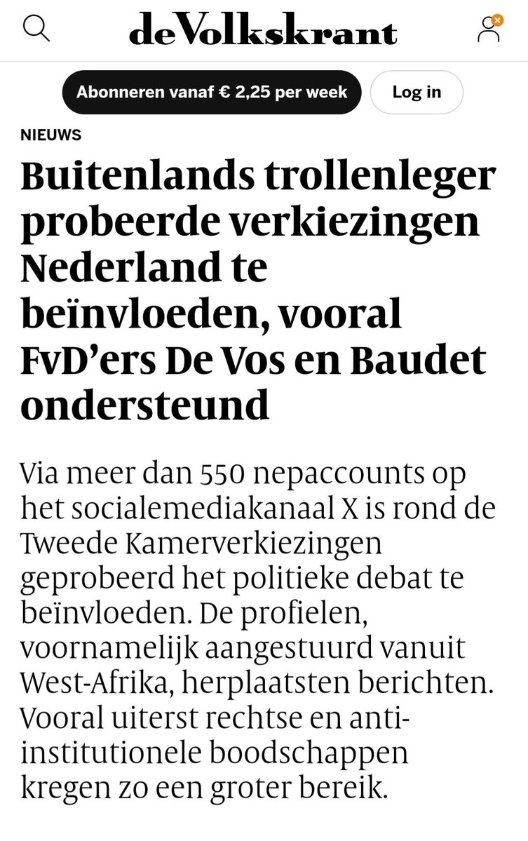 Wtjn8's tweet image. Timmermans komt gewoon niet opdagen bij de hoorzitting in Brussel. Linkse rechtstatelijkheid! Dus gooit de volgkrant er nog maar een complotje over FVD tegenaan.  #thorbeckeprijs #Kaag #Goedemorgen #Nieuwsuur #wierd