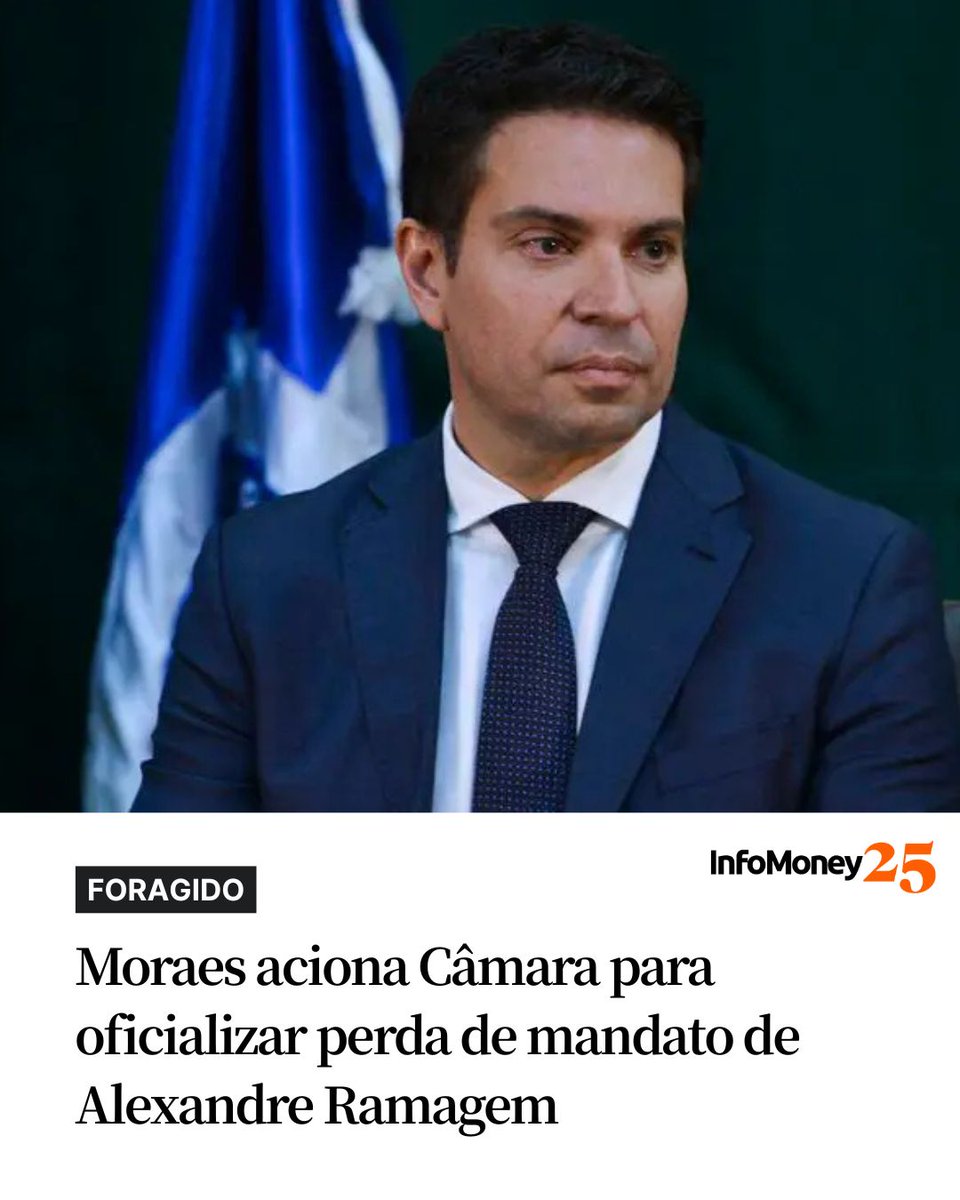 O ministro Alexandre de Moraes, do Supremo Tribunal Federal, ordenou nesta terça-feira (25) que a Câmara dos Deputados seja oficialmente informada da cassação do mandato do deputado federal Alexandre Ramagem (PL-RJ).

A medida cumpre a decisão tomada no julgamento da trama
