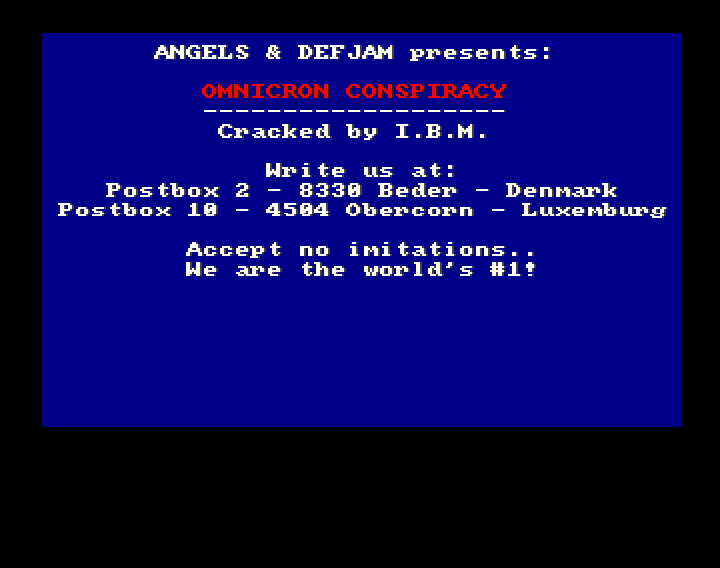 CracktroBot's tweet image. Paperboy (1989) - Intro Hack: Deejay99 - #Amiga
Omicron Conspiracy (1990) - Crack: Angels &amp;amp; Defjam - #Amiga
Player Manager 2 (1995) - Crack: Prestige (PSG) - #Amiga
Cybernoid II - The Revenge (1988) - Crack: Ikari - Trainer: +4 - #Commodore64