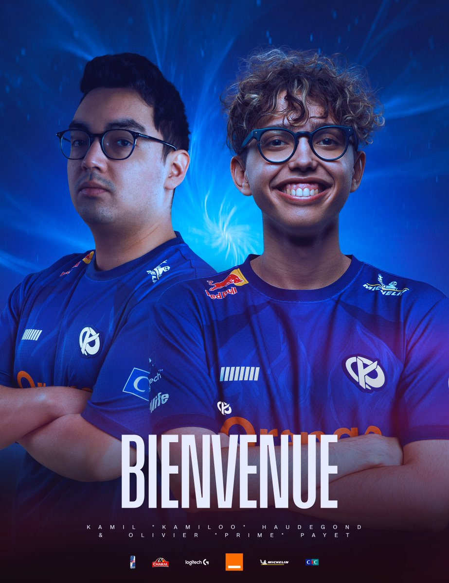 KarmineCorp's tweet image. Nouvel arrivage pour Karmine Corp Blue 2026 🟦

Souhaitez la bienvenue à @Kamiloo_LoL &amp;amp; @Prime_0P 👋