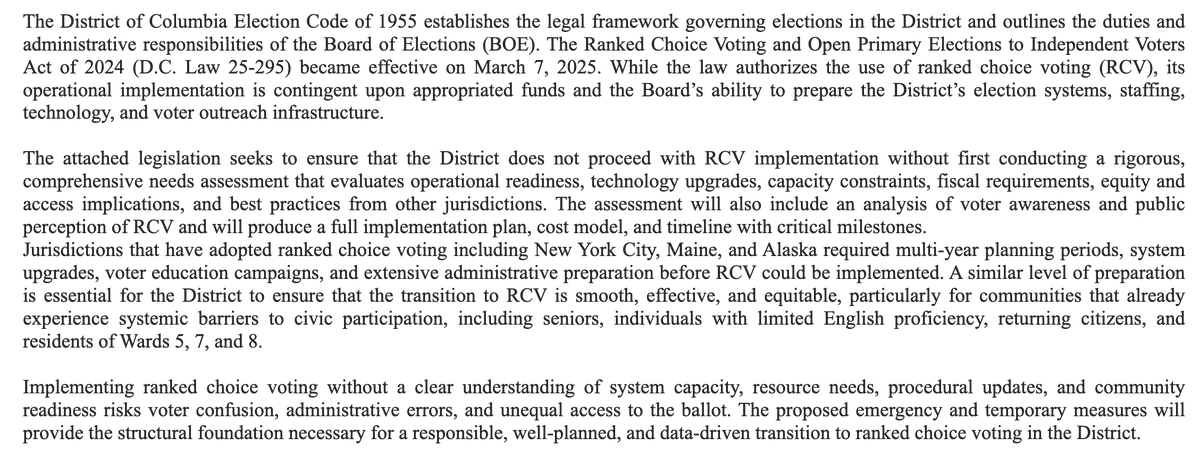 "Implementing ranked choice voting without a clear understanding of system capacity, resource needs, procedural updates, and community readiness risks voter confusion, administrative errors, and unequal access to the ballot," says Felder's office in an email about the bill.