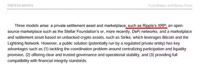BullrunnersHQ's tweet image. 🚨The IMF has listed XRP as one of only three potential solutions to fix global cross-border settlement challenges! 🌍⚡

#XRP #XRPCommunity