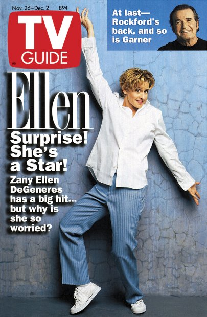 Ellen DeGeneres, James Garner 
TV Guide: Nov 26, 1994