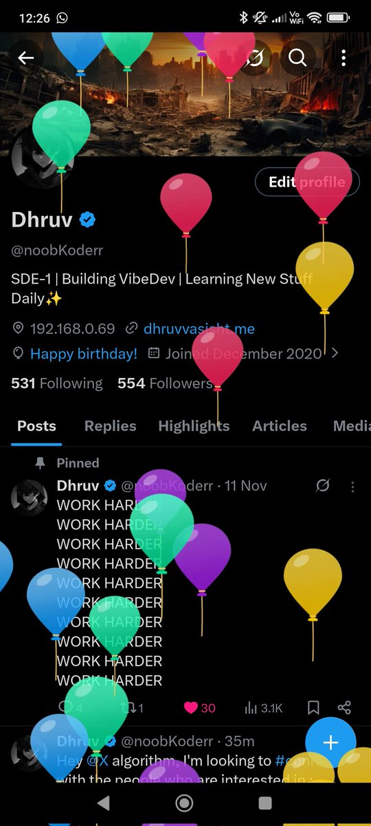 noobKoderr's tweet image. I am not the person who gets excited about his own birthday. It&apos;s always just been another day for me, but yeah, it&apos;s nice to know someone remembered. Thank you @X ✨