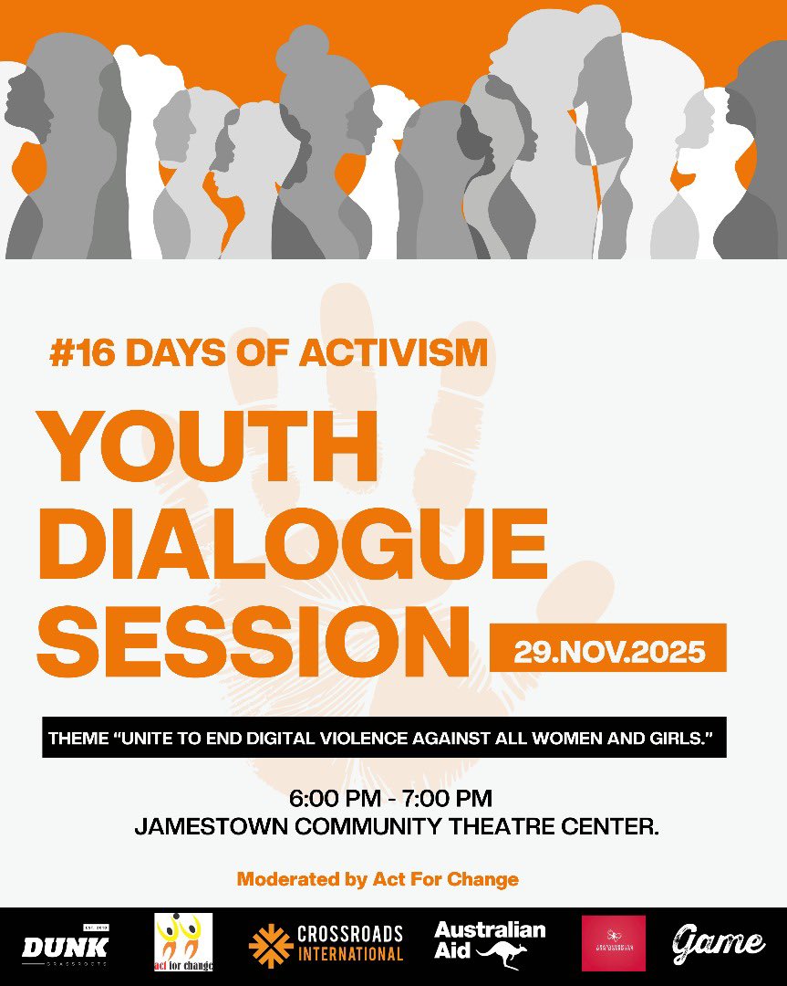 Our playmakers are taking centre stage this weekend!
They’re kicking off a series of community events to raise awareness for this year’s 16 Days of Activism theme:
➡️ “Unite to End Digital Violence Against All Women and Girls.”

Supported by <a href="/AusAmbGHA/">Australian High Commission, Ghana</a>