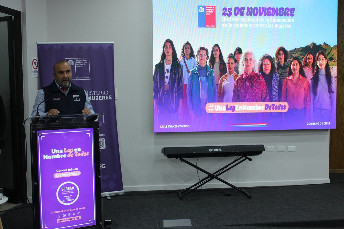 👩🏻‍💼Día Internacional de la Eliminación de la Violencia contra las Mujeres

🔖Cada 25 de noviembre se conmemora esta fecha, para cual <a href="/MMEG_Biobio/">Seremi Mujer y Equidad de Género Biobío</a> relanzó a nivel la campaña #UnaLeyEnNombreDeTodas

📝De la actividad participó la seremi Pamela Gatti y autoridades regionales.