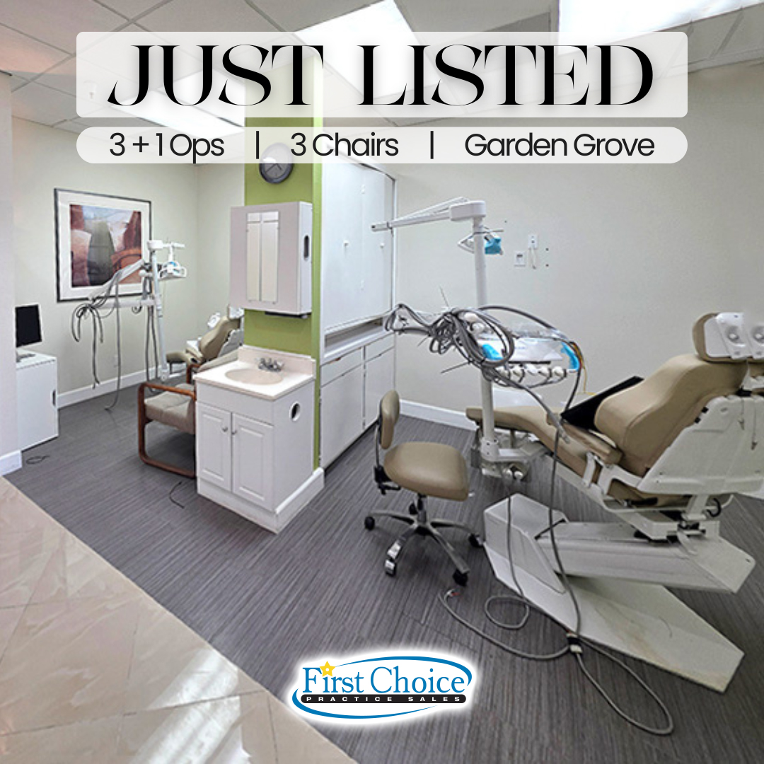 FirstChoicePS's tweet image. New Listing! 🦷 Garden Grove Dental Leasehold

Listing # 25 - 503
Asking $35,000
3 + 1 Ops | 3 Chairs

🔹New &amp;amp; Beautiful Practice!
🔹Street Side Signage &amp;amp; Great Parking!
🔹New Lease!
🔹Buy A $100,000+ Buildout For Cheap &amp;amp; Ready To Go!

Practice has been vacant since Covid. New…
