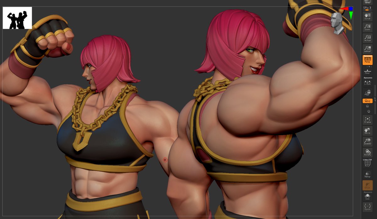 Getting back to sculpting, wip of a Marisa I'm working on for a certain Capcom challenge ✨I want to get a better understanding of anatomy