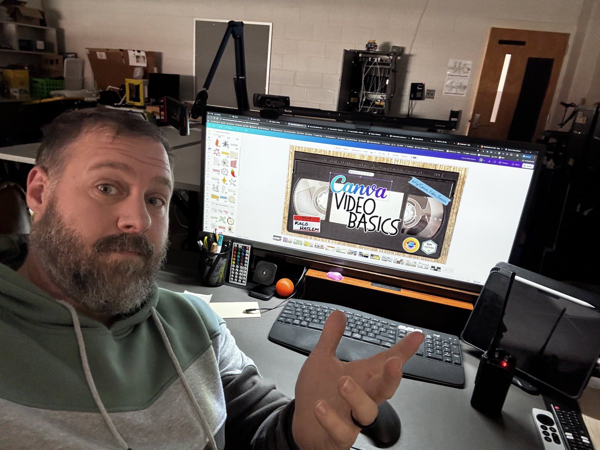 TechEdCC's tweet image. Putting in some of the work as I prep for @fetc. Session on @canva video basics…… @CanvaEdu come check me out.