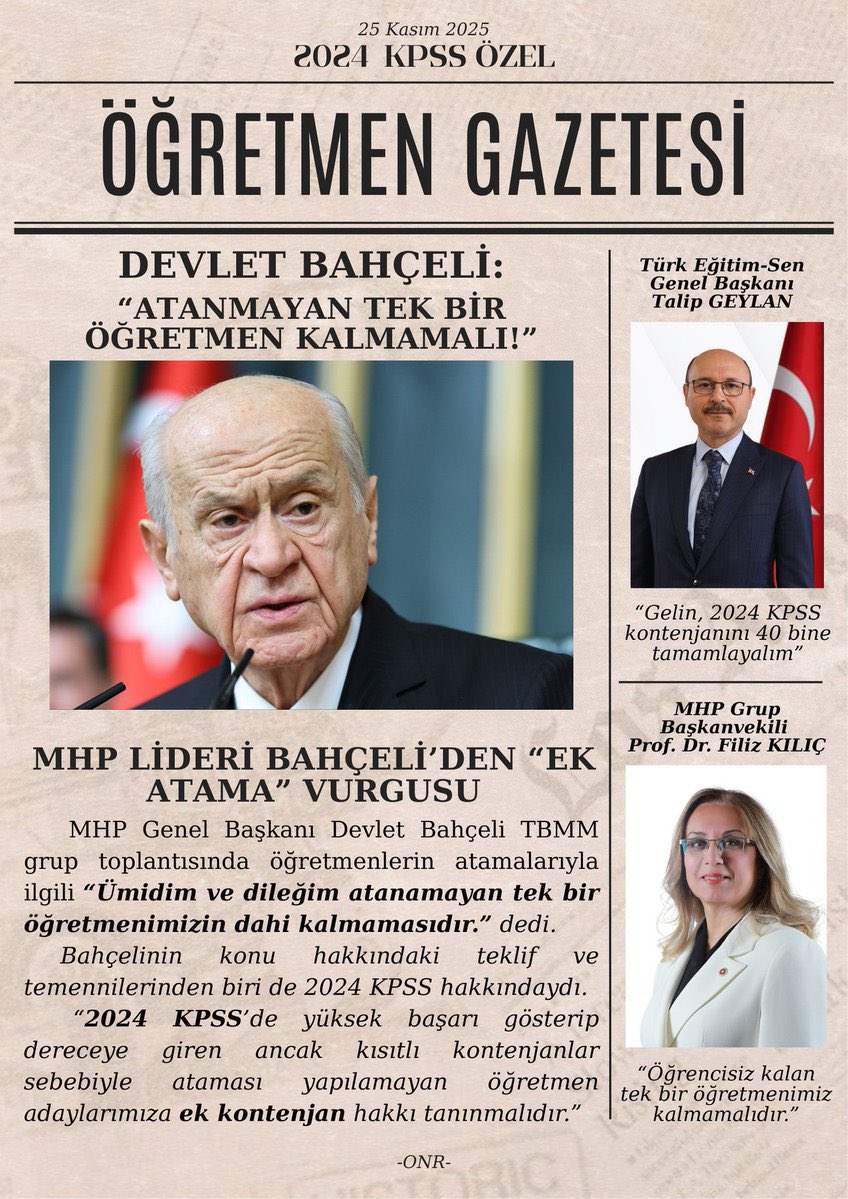 #CBBahçeliAGSyeAdilEkDedi
Lütfen ek atama gelsin mutlu olalım