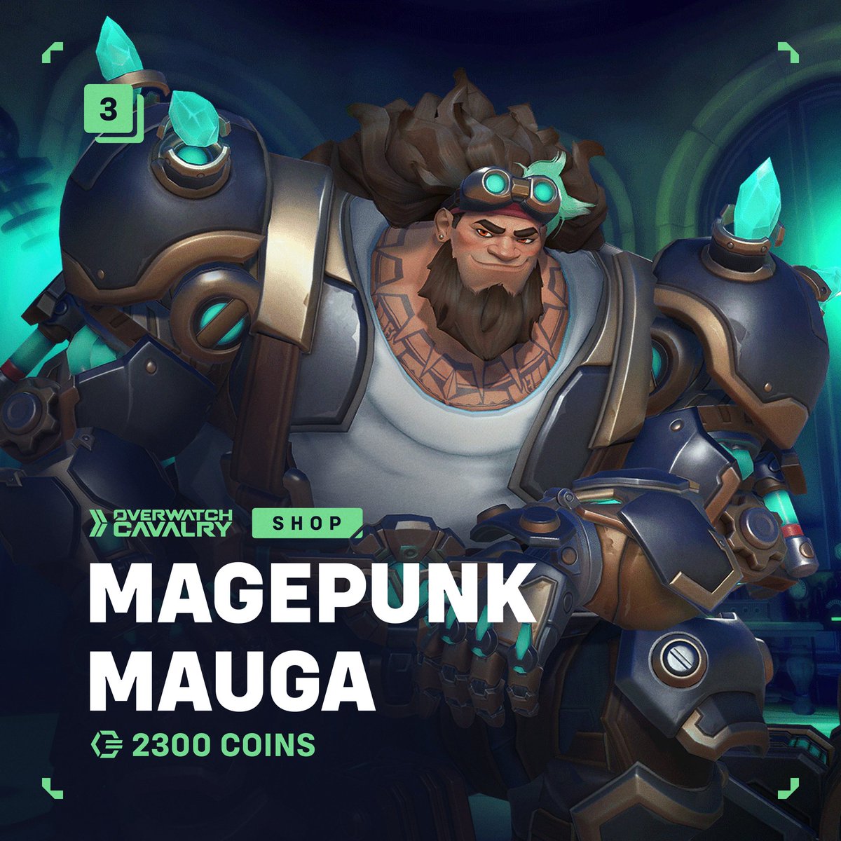 OWCavalry's tweet image. New #Overwatch2 Featured Shop Bundle: Magepunk Mauga ⚡️

🛒 Available in-game now for 2300 Overwatch Coins.
