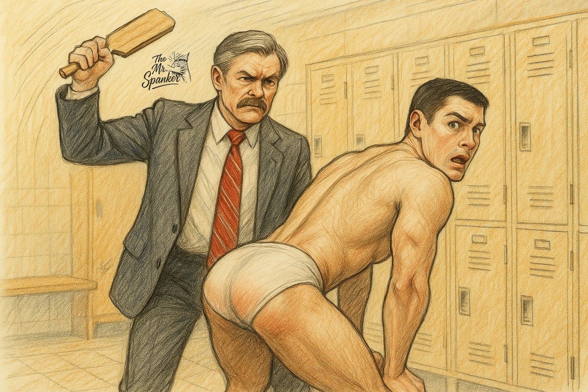 I was mouthy on the field, and Mr. Bogart didn’t let it slide— took me straight to the locker room, told me to bend over, and gave me a spanking I’ll feel next match! 
But the worst part? He’s telling Dad!
👋🍑👋
#spanking #gay #Discipline