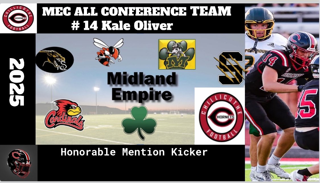 Congratulations to our CHS Football players named to the All MEC Honorable Mention All-Conference Team!
