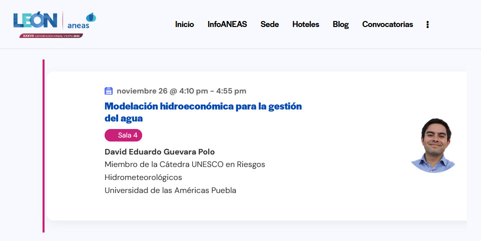 _EGuevara's tweet photo. ¡Emocionantes noticias! 🎯
Presentaré mi investigación doctoral en la Convención @ANEASdeMexico, el evento más importante del sector agua potable en México.
Gracias a @PatriciaHMx  y ANEAS por esta oportunidad de contribuir.
📍 Mié 26 nov | 4:10 PM | Sala 4
Nos vemos allá 💧 https://t.co/j1DwvdXM6p