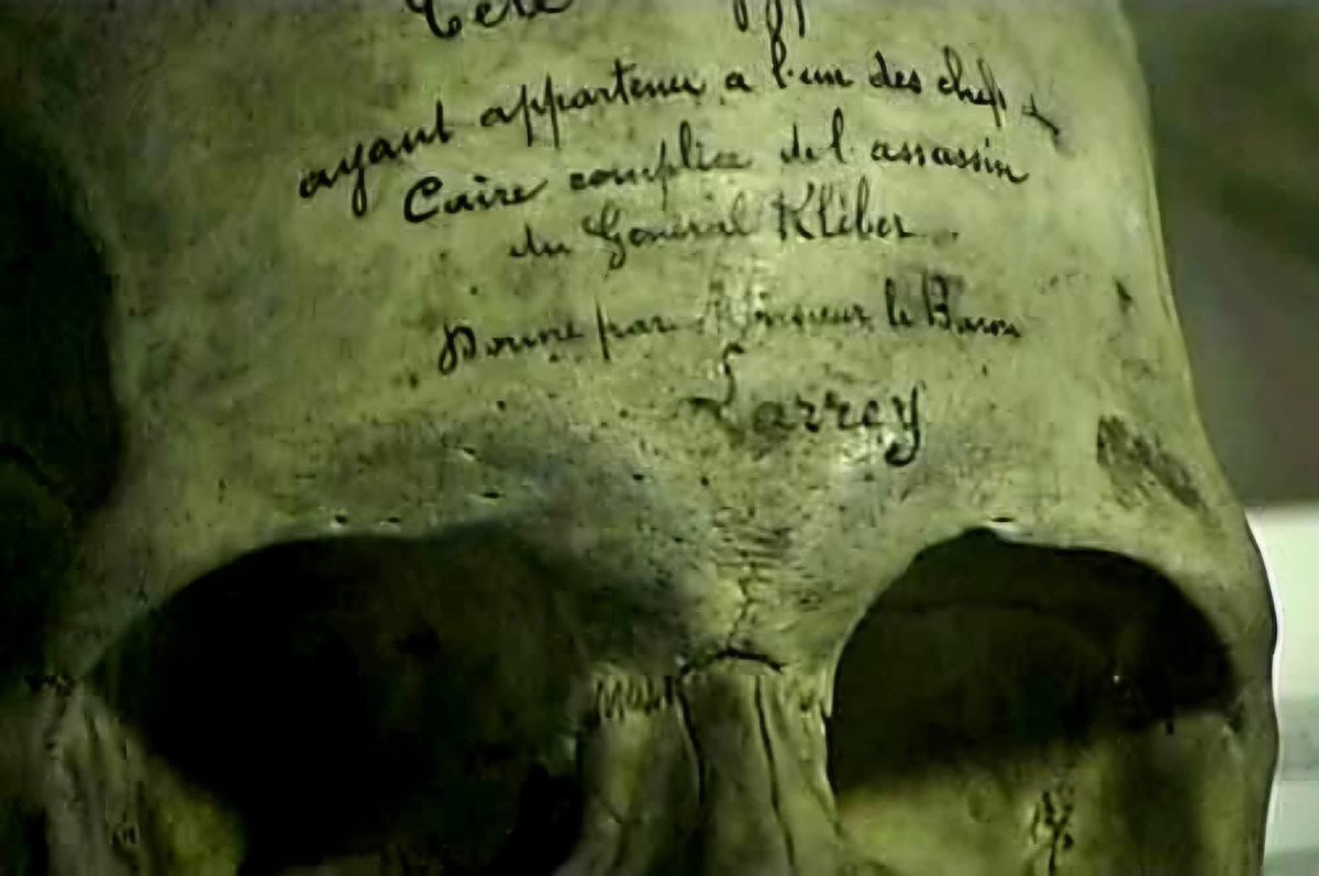 bedewi110's tweet image. لم تشهد البشرية ابشع  من الاستعمار الصهيوني سوى  نظيره  الفرنسي

جمجمة من متحف الإنسان في فرنسا مكتوب عليها نص بالفرنسية ترجمته [ ترجع لأحد قادة القاهرة الذي كان شريكًا في جريمة اغتيال الجنرال كليبر، تم التبرع بها من قبل البارون لاري ].
و الجمجمة لتعود لطالب مصري عمره 15 سنة كان…