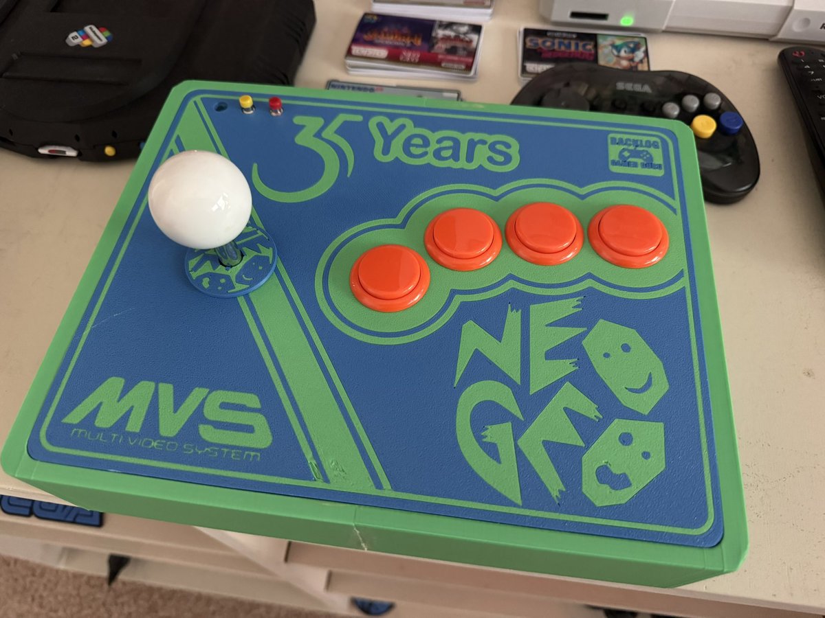 backloggamrguru's tweet image. The @MultisystemFPGA Multisystem2 has become my go to Neo Geo machine! Love the Neo SNAC cart paired with my newly designed dedicated Neo Geo Arcade stick.