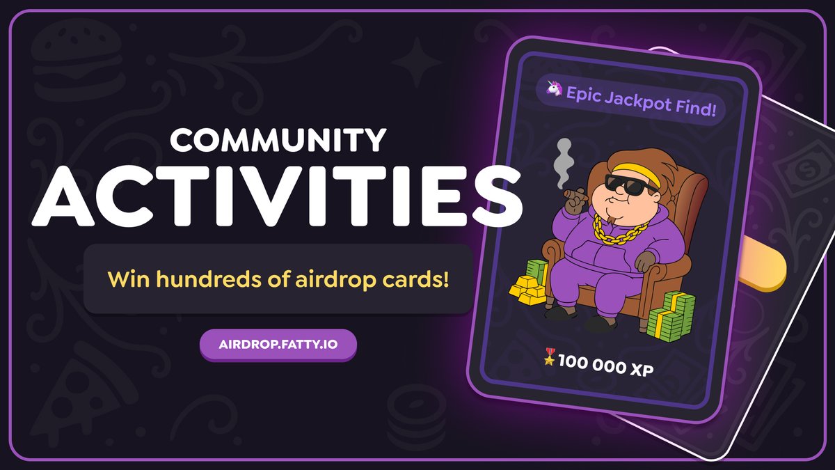 🍩🤝🏻 Community Activities!

We are happy to announce that we’re preparing a bunch of community events for you! In the near future, you can gradually look forward to:

- Quizzes
- Games
- Trading activities
- Community activities
- Invite contest
- Referral contest

#FATTY #Web3
