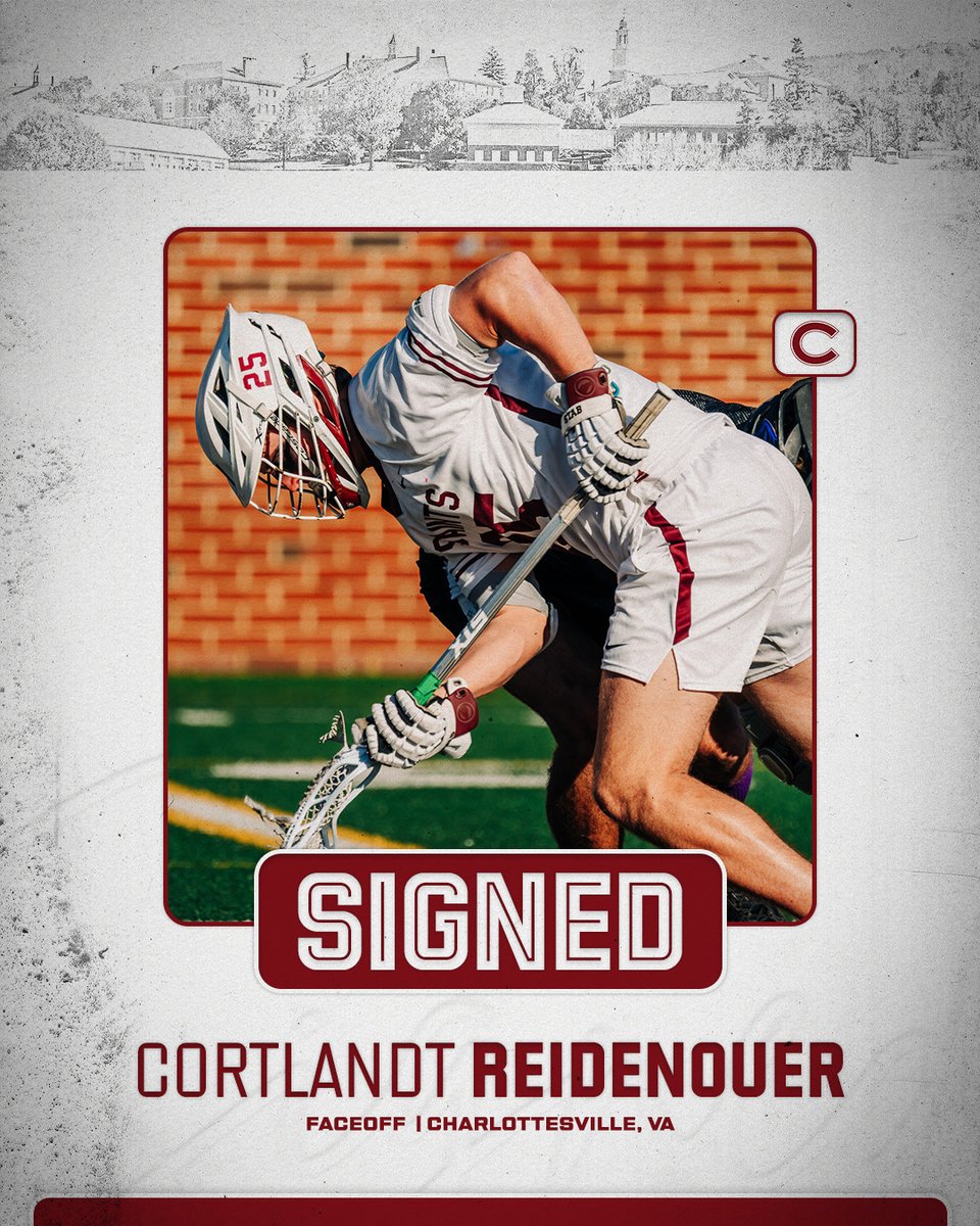 ColgateMLax's tweet image. Last but not least in our class of 2030’s, we have Cortlandt Reidenouer!  

Cortlandt is a face-off midfielder from Charlottesville, Va.  

Welcome to Colgate!  

#GoGate | #GGG