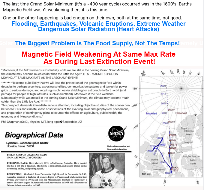 TheMAGAMission's tweet photo. BREAKING!:  COVID NEVER EXISTED!

Our immune systems were weakened, all the athlete sudden deaths, solar radiation during the last 11 year solar minimum. already weak people got severe lung infections bc they couldn't fend off the regular flu due to even further weakened immune systems.

But we always have 11 year solar cycles? Correct! But Grand Solar Minimum has already started and our magnetic field is weakened, which means we start to see the effects now during the 11 year lows! 2030 is the next low, and we don't come back!

The "Covid vaccine" was blamed for thickening arteries, nope, cover up, that's what solar radiation does!
