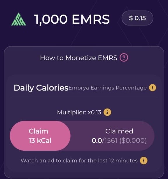0x_amaran's tweet image. 🔥 Getting paid to stay healthy? Yup, that’s Emorya!

I’ve been using @EmoryaApp, a next-gen health &amp;amp; fitness app that:

• Syncs with Apple Health / Google Fit
• Tracks your daily steps &amp;amp; activity
• Rewards you with $EMRS → $EMR tokens
• Lets you join challenges &amp;amp; earn…