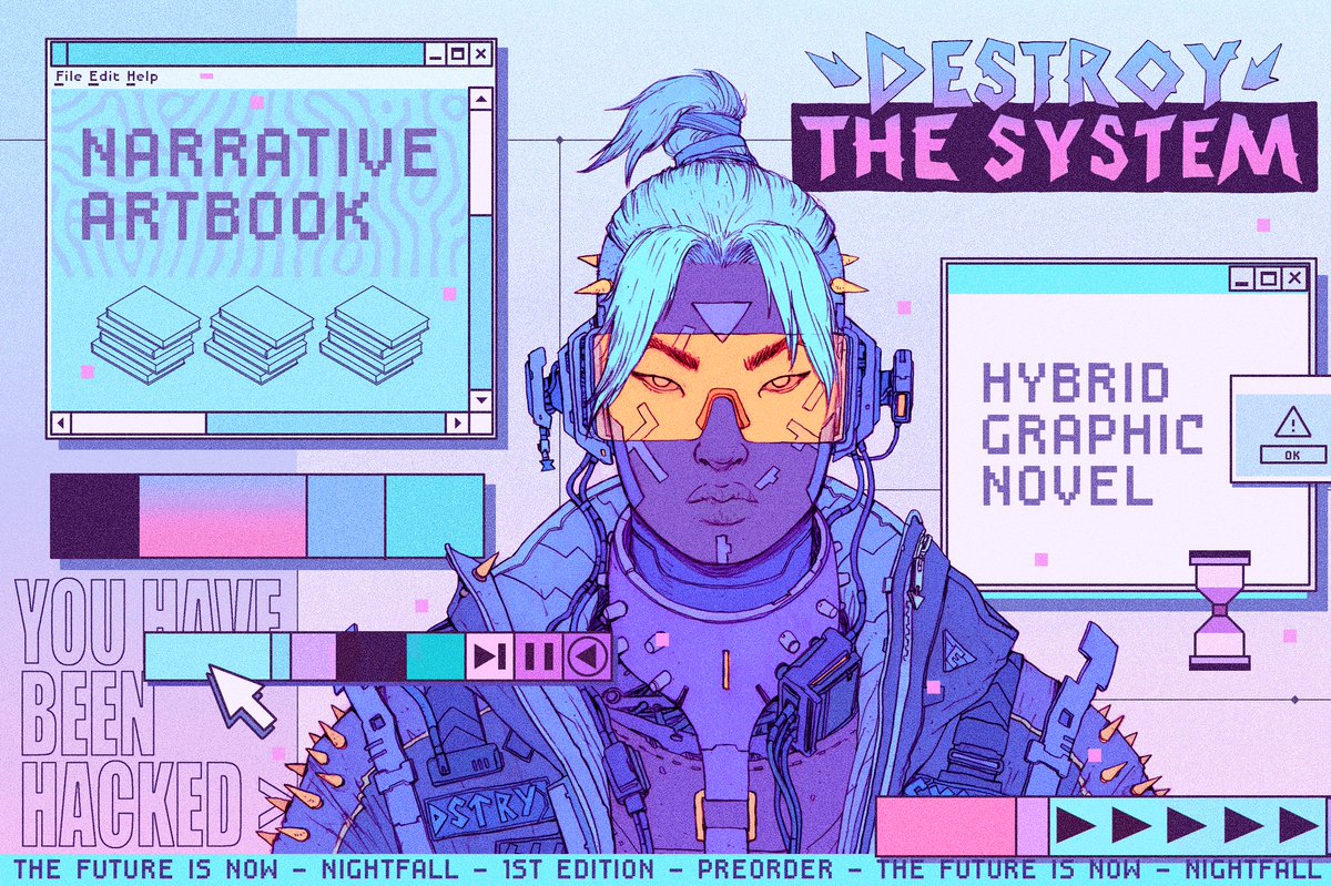 B378Unit's tweet image. I made a cutie banner for the opening of Nightfall Preorders (The new book-years in the making!)
Preorders are scheduled to ship starting Oct 2026- after I have shipped the rewards from Kickstarter
Nightfall - 219 illustrations! crazy big book