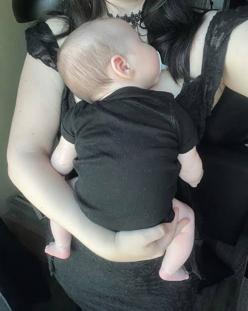 Lil Coraline and me.

She sleeps while I am helping daddy record music. She absolutely loves daddy's voice
<a href="/NOCTURNALVITALI/">𝐁𝐫𝐚𝐱 𝐕𝐢𝐭𝐚𝐥𝐢 (RP)</a>