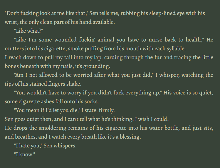 CarrionBug's tweet photo. trying so hard to get back into writing with my favorite ocs https://t.co/Cbp79oOJy4