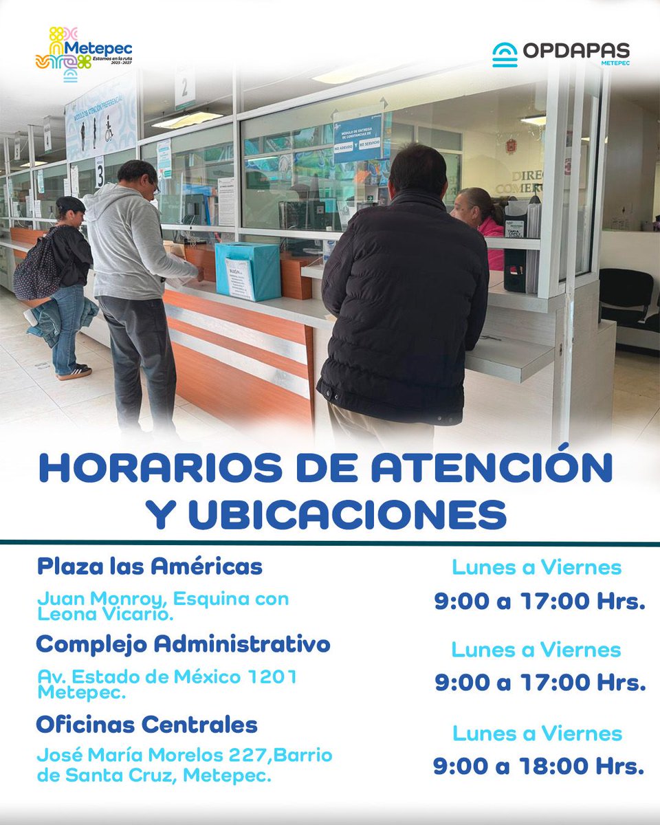 MetepecOPDAPAS's tweet image. Tú eliges la hora y el lugar. Nosotros estamos listos para atenderte.
#EstamosEnLaRuta
@FerFlores_Emp 
@MetepecGobierno