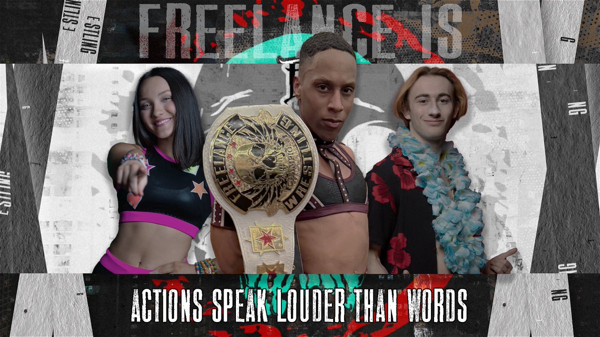 Premiering TOMORROW at 11am CST…

Freelance Is…Actions Speak Louder than Words - YouTube.com/freelancewrest…

-hear from Chico after his 2nd Legacy title defense
-closing moments of Izzy/Corbin
-words from Izzy Moreno, makes a challenge for 12/13
-Trevor Outlaw interrupts 
-Trent